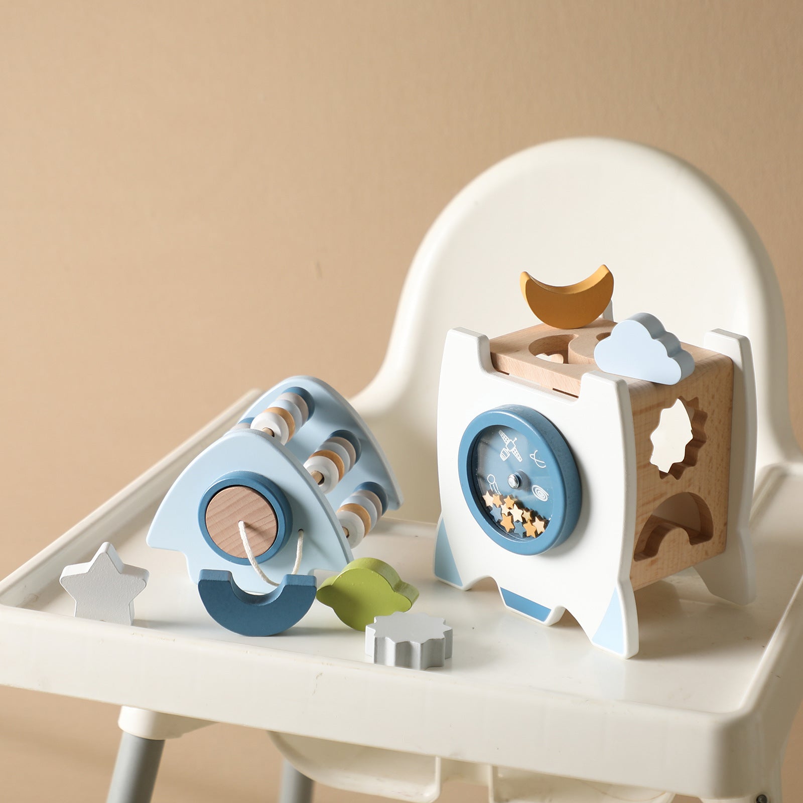 Montessori Wooden Rocket Set