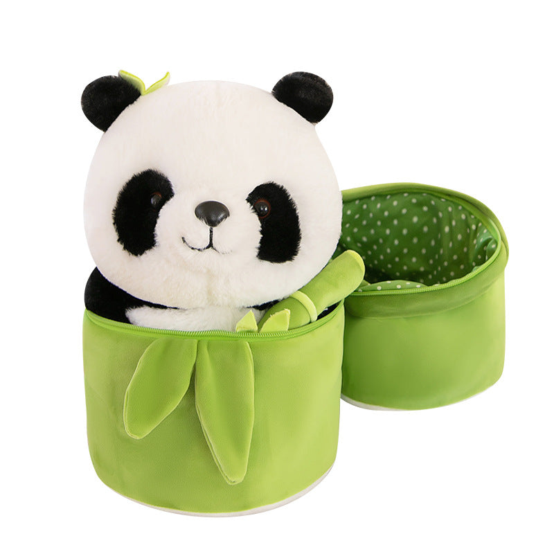 Panda Plush Toy with Storage Basket | Soft Toy & Toy Storage Set