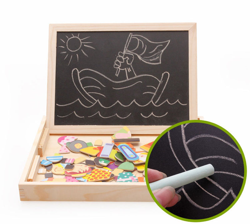 Montessori Magnetic Create & Draw Puzzle Board