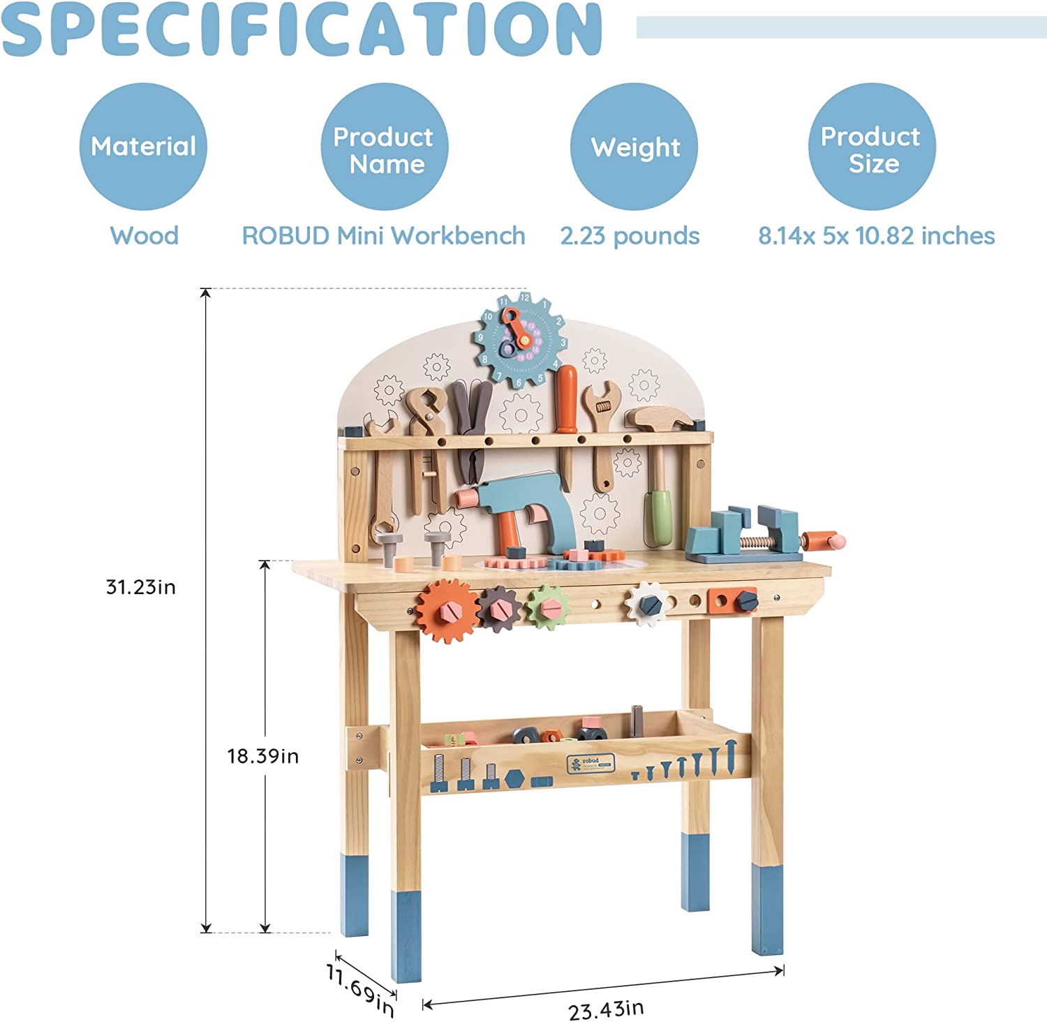Little Builder Wooden Workbench