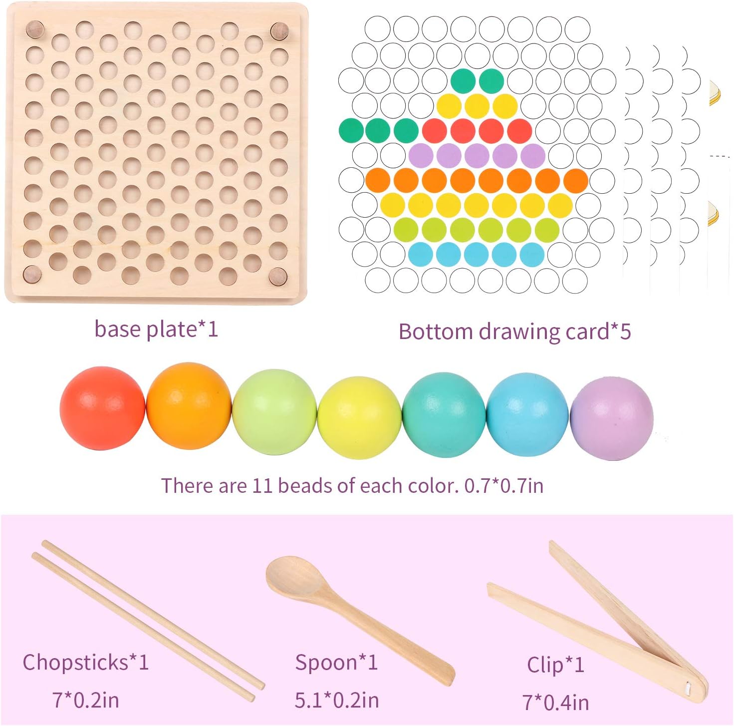 Montessori Color Match Peg Board