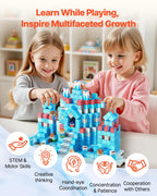 Montessori Frozen Fortress Magnetic Building 150pc Blocks