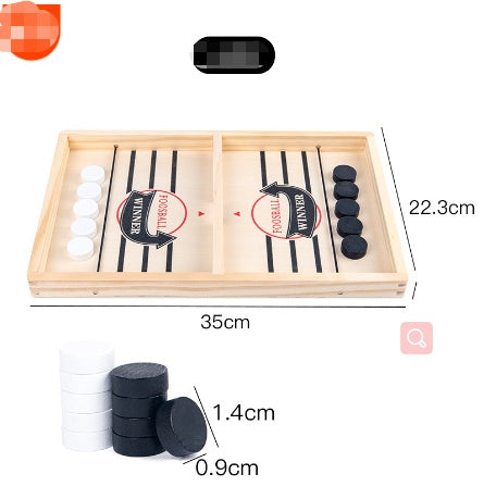 Fast Sling Puck Game – Kids Wooden Table Hockey Board for Family & Party Play