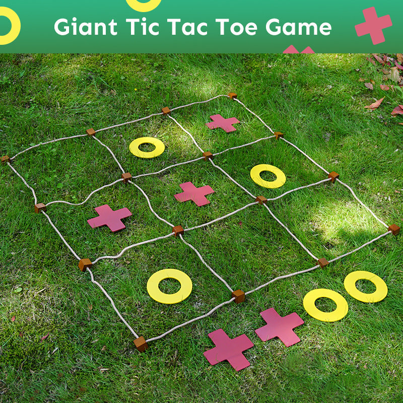 XL Outdoor Tic Tac Toe Game – Garden Party Lawn Game for Kids & Family