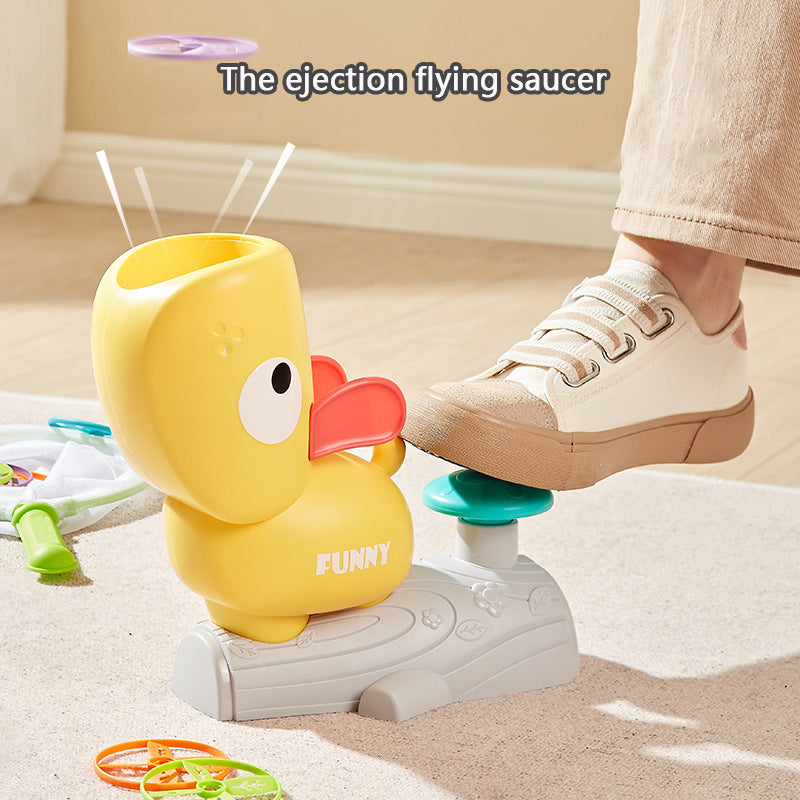 Kids Duck Disk Launcher Toy – Outdoor Flying Disc Shooter Game