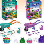 Kids Garden Wheelbarrow Set – Outdoor Gardening Toy Kit with Tools