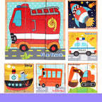 Montessori Wild Friends 6-Side Puzzle Blocks