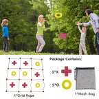 XL Outdoor Tic Tac Toe Game – Garden Party Lawn Game for Kids & Family
