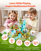 Montessori Forest Fortress Magnetic Building 150pc Blocks