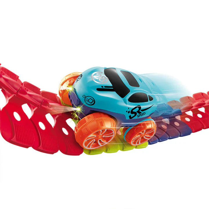 Magnetic Race Track Set for Kids with Self-Driving Car