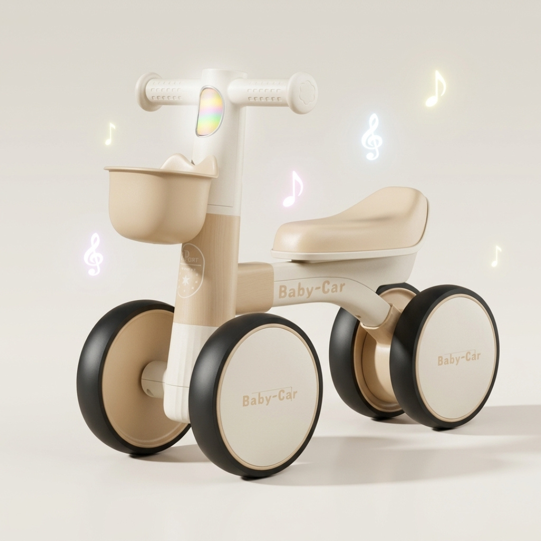 Baby Ride On Bike with Music & Lights | Toddler Balance Ride On Toy