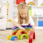 Colorful Wooden Rainbow Toy for Toddlers