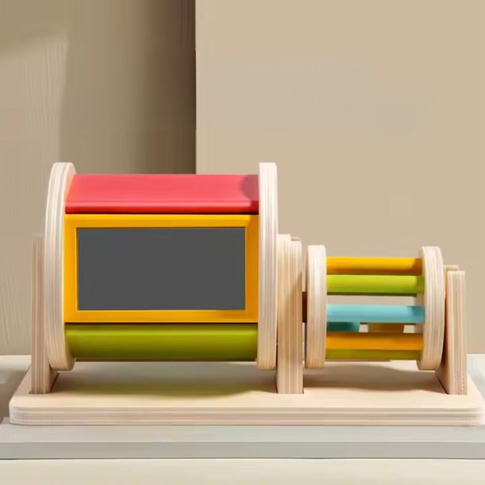 Montessori Wooden Spinning Drum