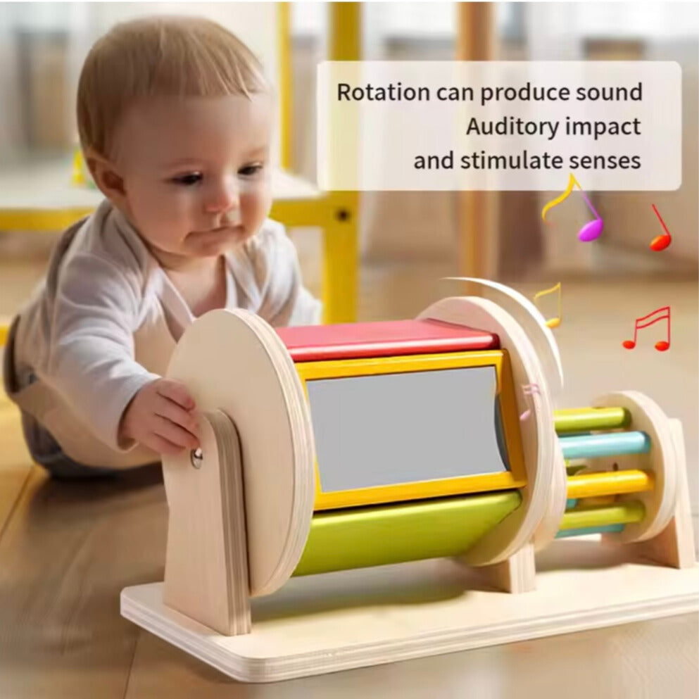 Montessori Wooden Spinning Drum