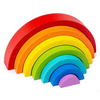 Colorful Wooden Rainbow Toy for Toddlers