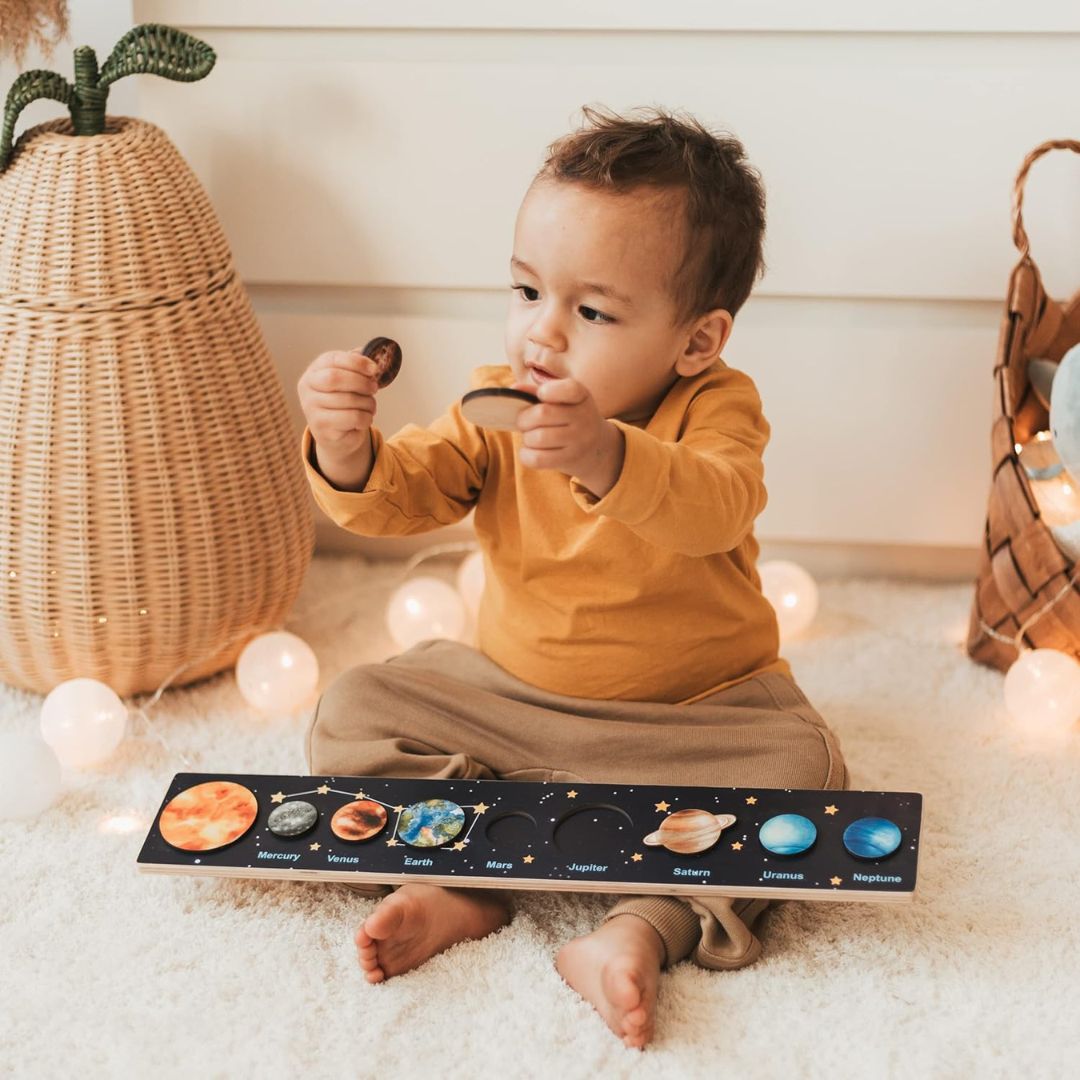 Montessori Interactive Learning Solar System Puzzle for Toddlers