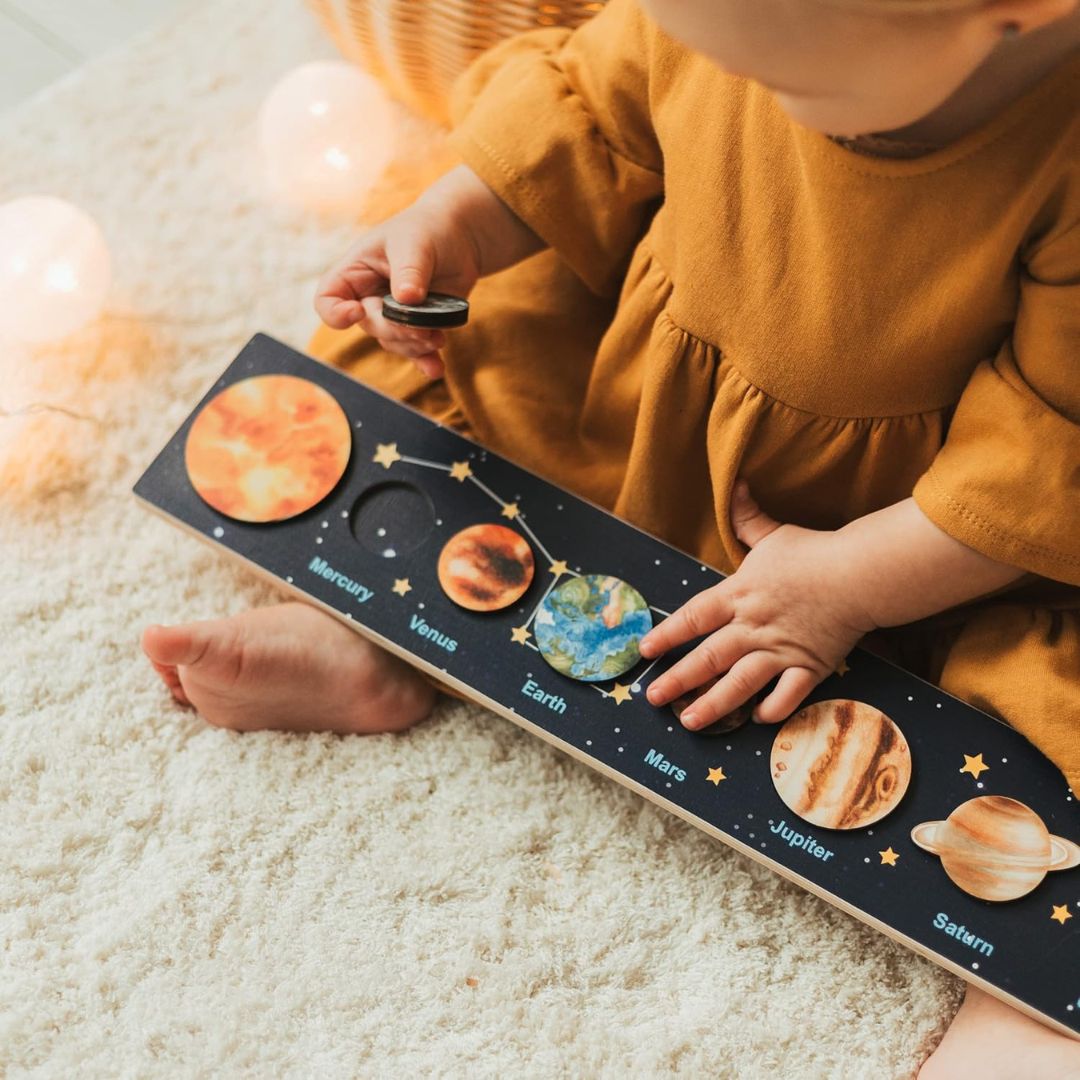 Montessori Interactive Learning Solar System Puzzle for Toddlers