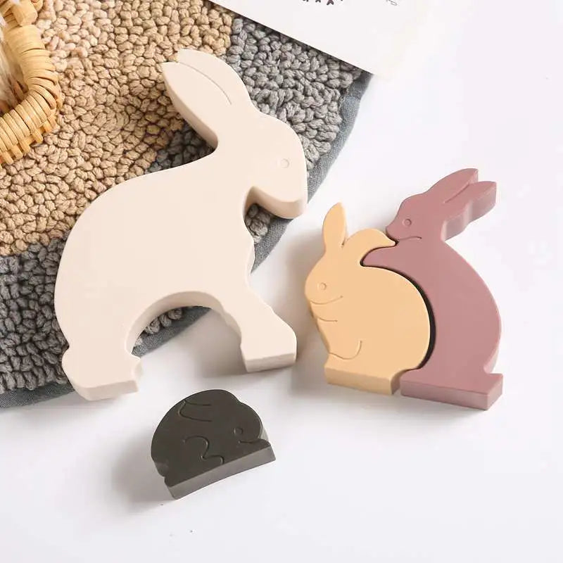 Montessori Silicone Rabbit Puzzle