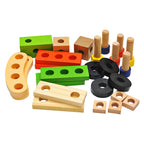 Montessori Wooden Craft Kit for Toddlers – Colorful Building Set for Creative Play