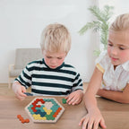 Wooden Hexagon Puzzle Educational Toy Cognitive Development