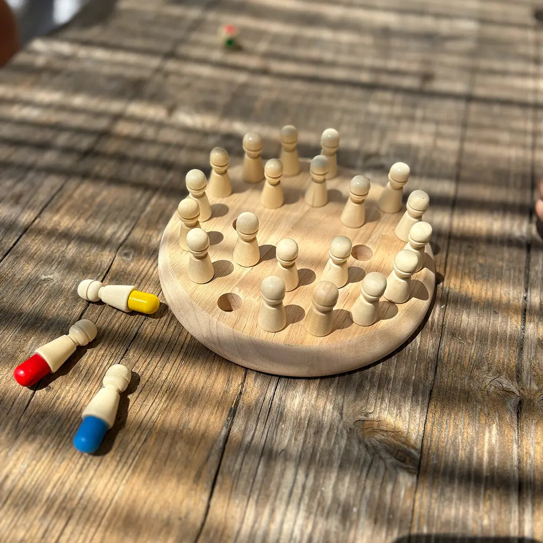 Wooden Memory Game for Toddlers For Cognitive Skills Development