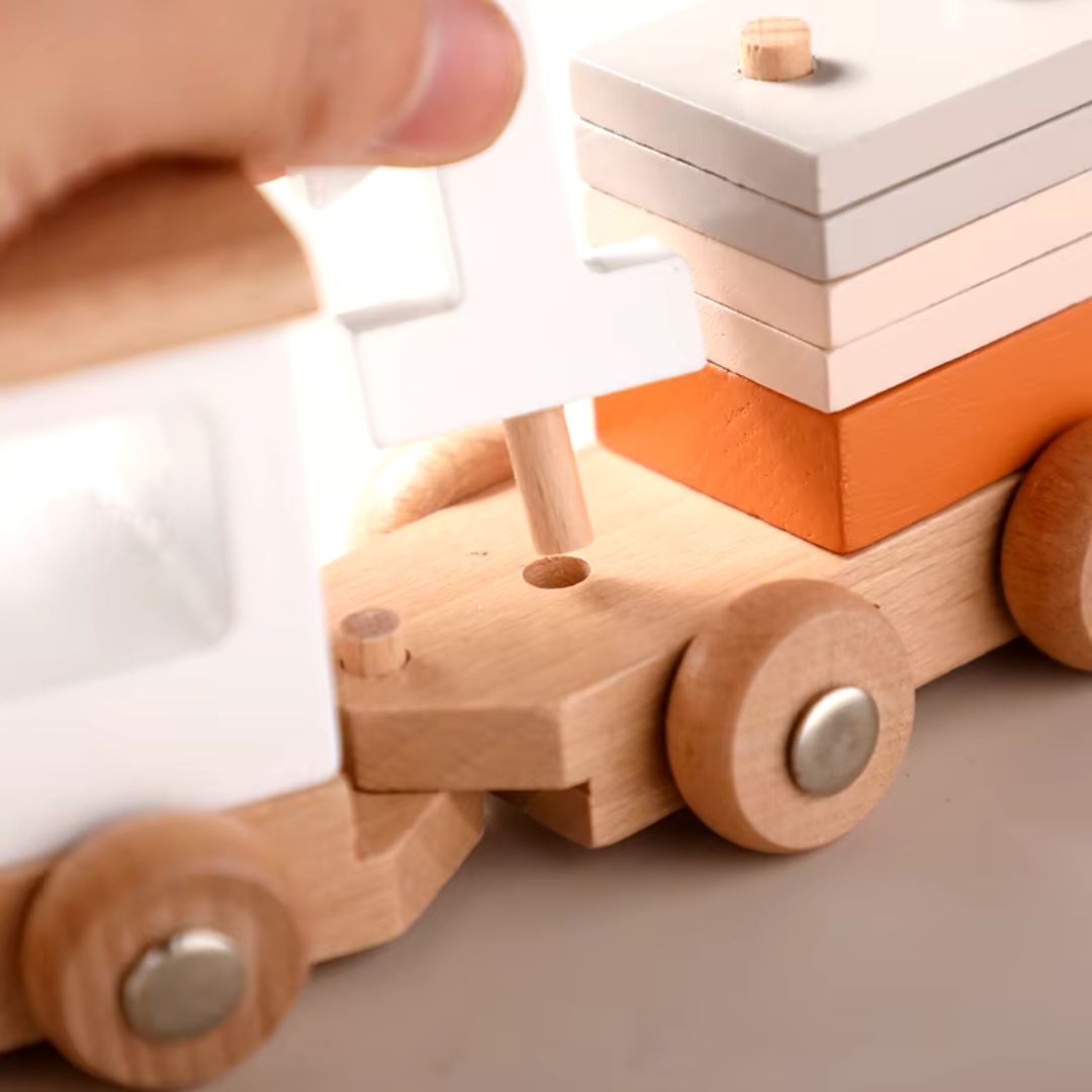 Wooden Train Set for Toddlers – Educational Toy