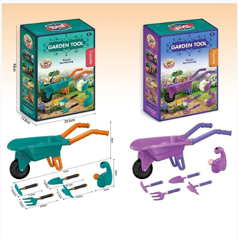 Kids Garden Wheelbarrow Set – Outdoor Gardening Toy Kit with Tools