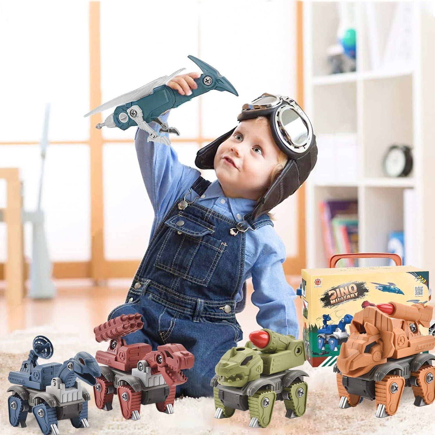 Montessori Dino Builder Bots – 5 Pack STEM Take-Apart Set