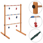 Kids Ladder Toss Game – Wooden Outdoor Ball Toss Game for Garden & Parties