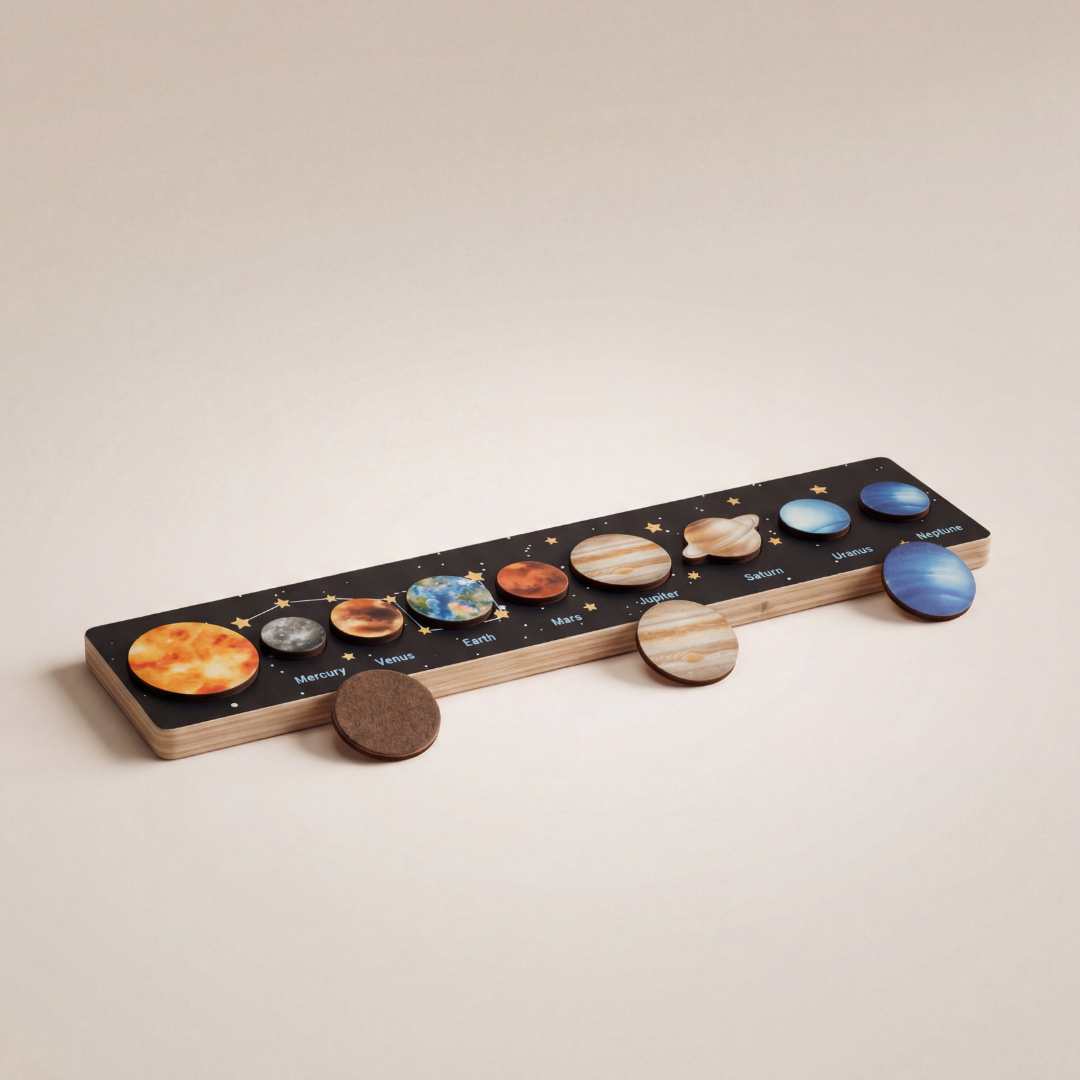 Montessori Interactive Learning Solar System Puzzle for Toddlers