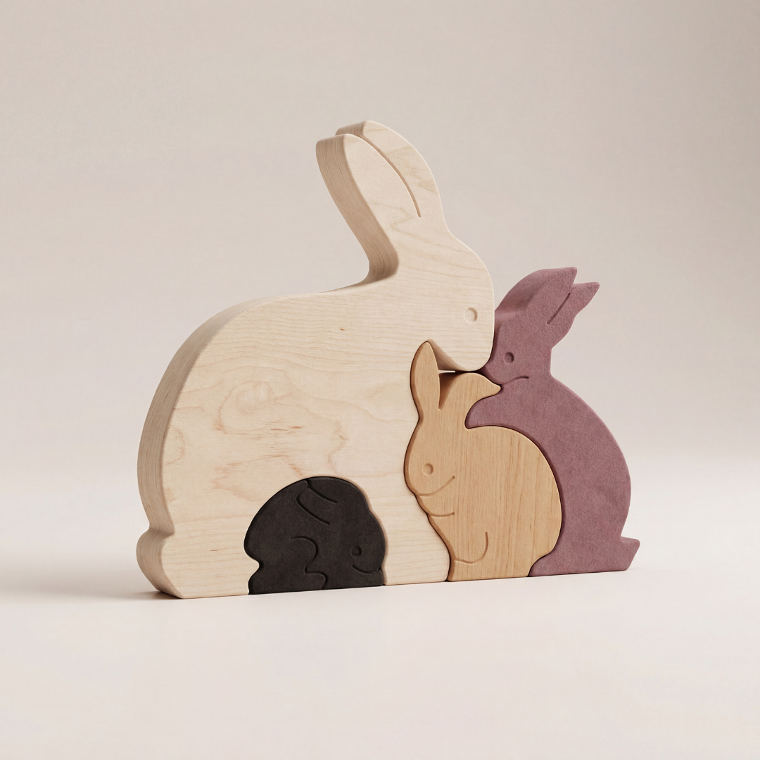 Montessori Silicone Rabbit Puzzle