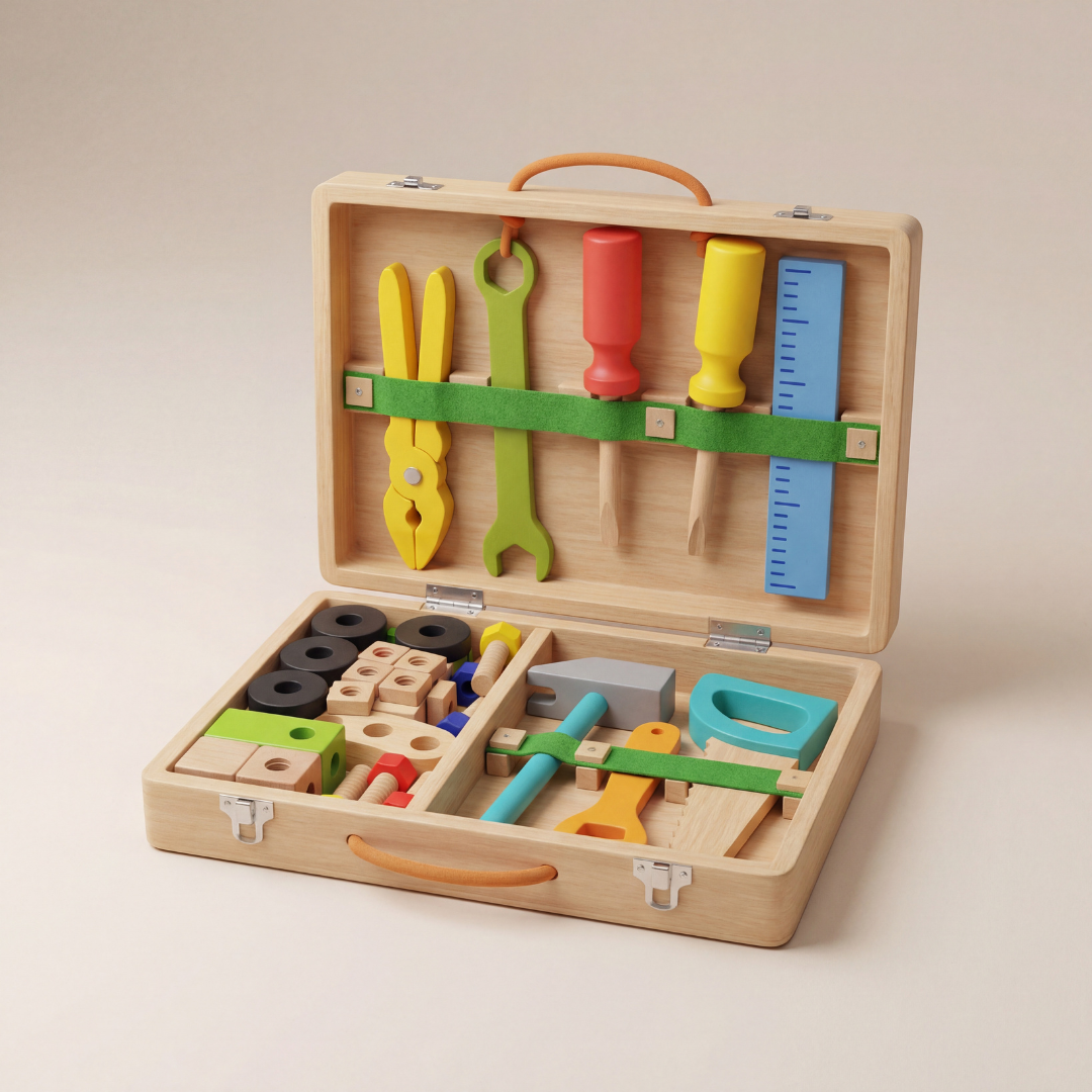 Montessori Wooden Craft Kit for Toddlers – Colorful Building Set for Creative Play